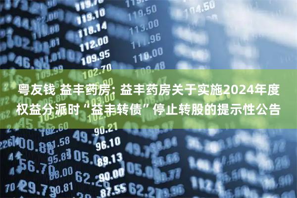粤友钱 益丰药房: 益丰药房关于实施2024年度权益分派时“益丰转债”停止转股的提示性公告